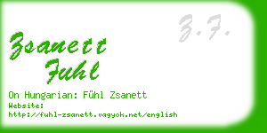 zsanett fuhl business card